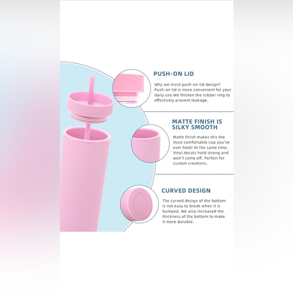 BNIB 20oz Skinny Tumbler in Matte Pink - Picture 4 of 4